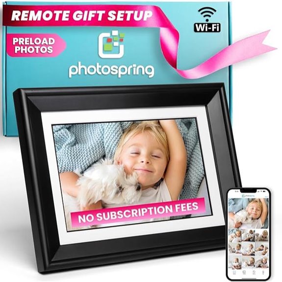 PhotoSpring 10in WiFi Digital Frame with Touch Screen
