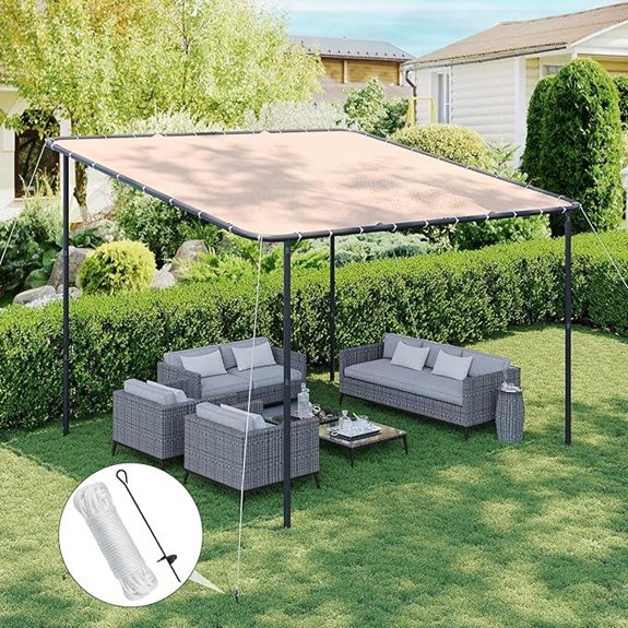 Aoxun 10x12 Lean-to Gazebo with Wall Mount