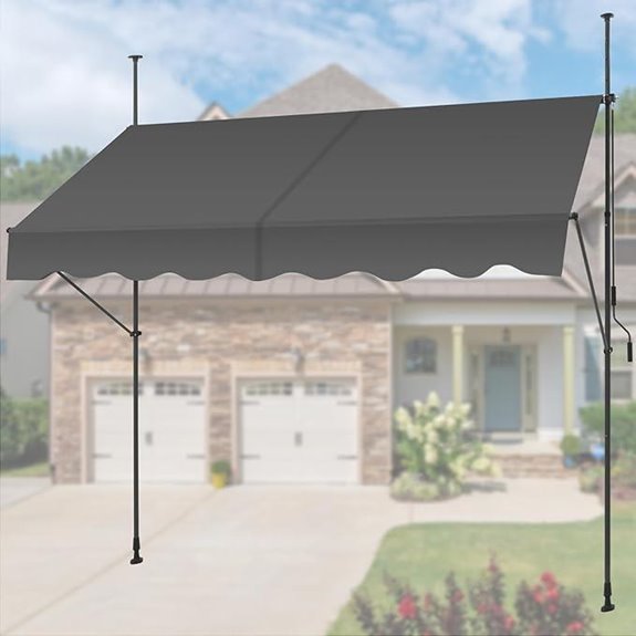 KELIXU 118-Inch Retractable Patio Awning with UV Protection