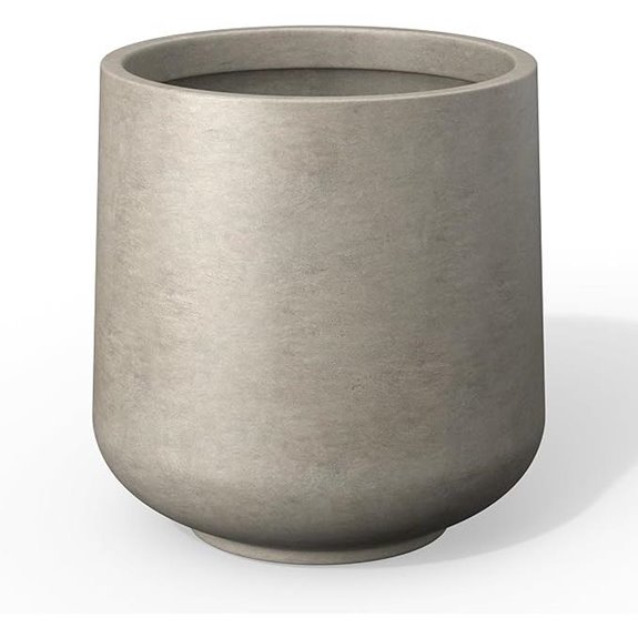 Kante 11.6 Round Concrete Planter with Drainage