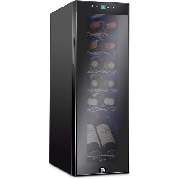 Ivation 12-Bottle Compressor Wine Cooler with Lock