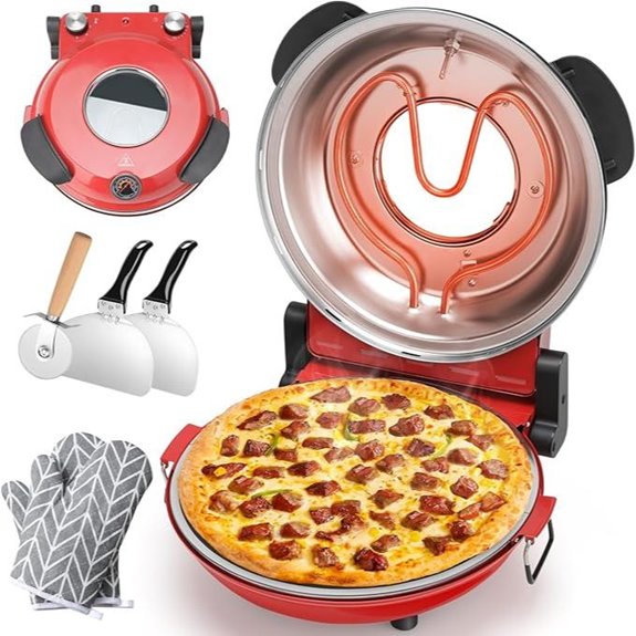KEENSTAR 12-Inch Electric Pizza Oven with Timer