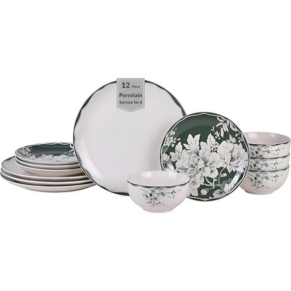 222 Fifth 12-Piece Porcelain Dinnerware Set for 4