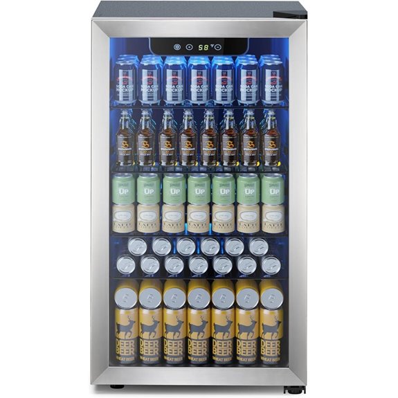 Mini Beverage Fridge 130 Cans with Digital Control