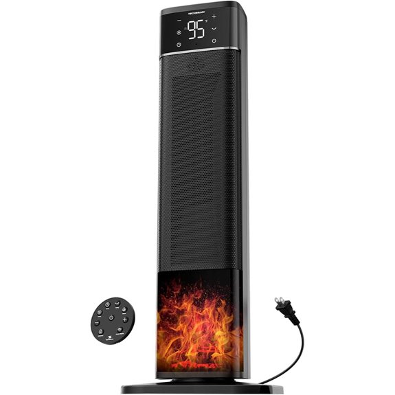 Portable 1500W Tower Space Heater with Remote