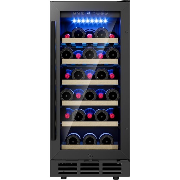 15-Inch Wine Cooler Refrigerator with Double-Layer Glass