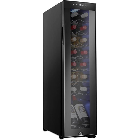 Ivation 16-Bottle Compressor Wine Cooler with Lock
