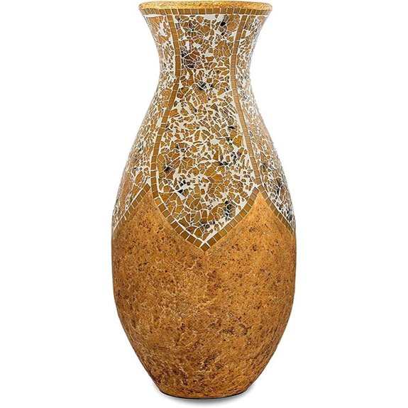 18-Inch Mosaic Floor Vase for Home Decor