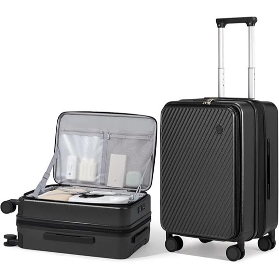 Mixi 20-Inch Expandable Hard Shell Carry-On Suitcase