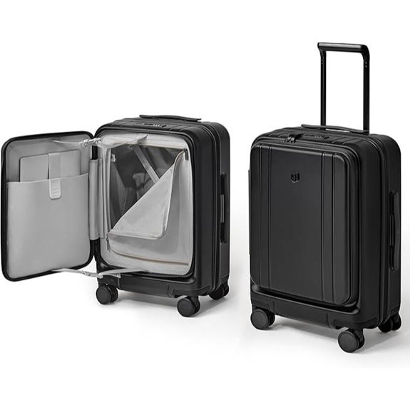 NINETYGO 20-Inch Expandable Hard Shell Carry-On Spinner