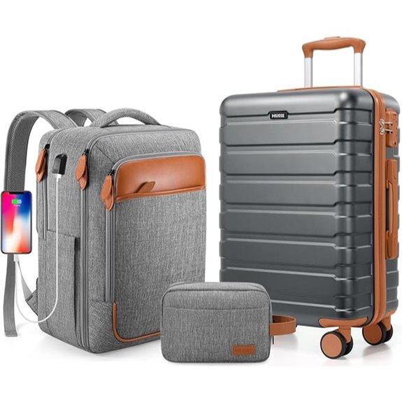 20-Inch Hardshell Luggage Set with Spinner Wheels