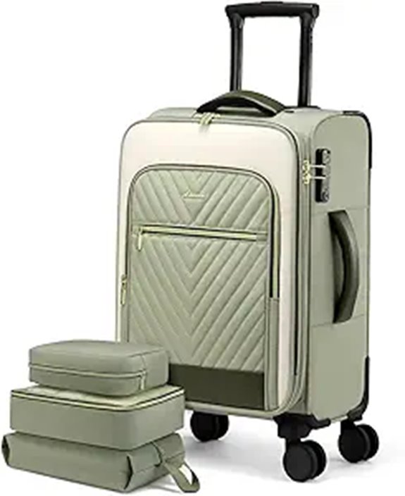 LOVEVOOK 20-Inch Carry-On Luggage with TSA Lock