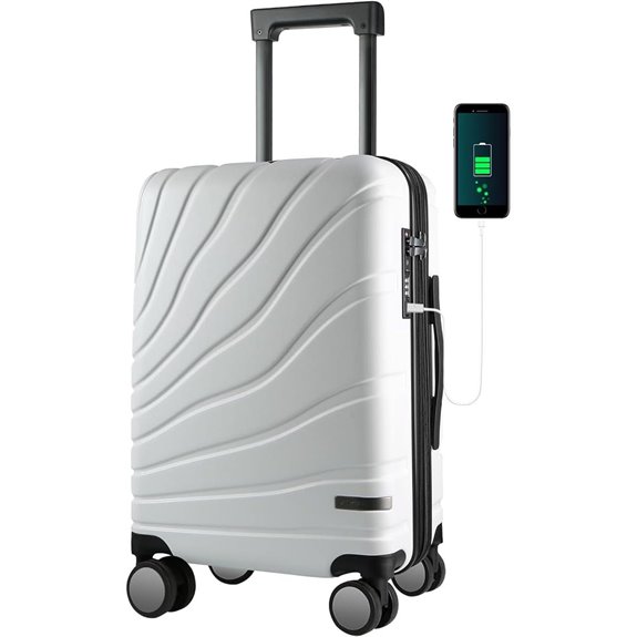 VANKEAN 20-Inch Spinner Carry-On Luggage with TSA