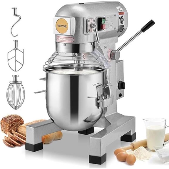 VEVOR 20Qt Commercial Food Mixer with Stainless Bowl