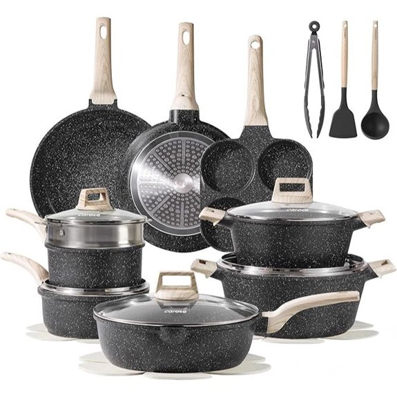 CAROTE 21-Piece Nonstick Cookware Set