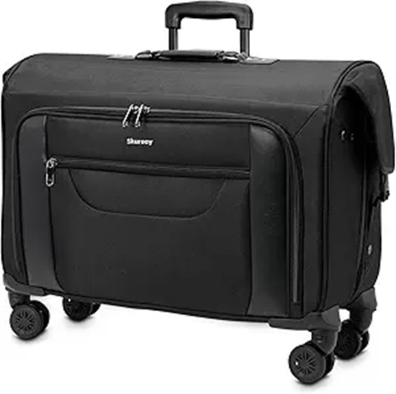 Skureay 22-Inch Rolling Garment Bag with Spinner Wheels
