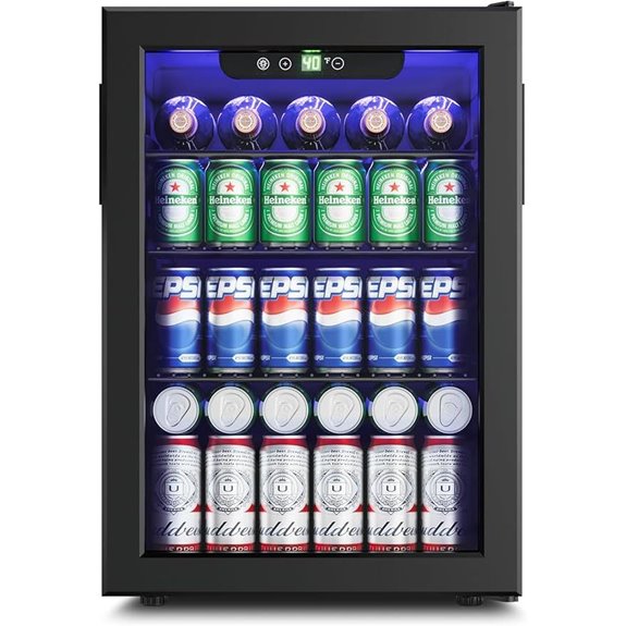 24-Bottle Wine Cooler Refrigerator with Glass Door