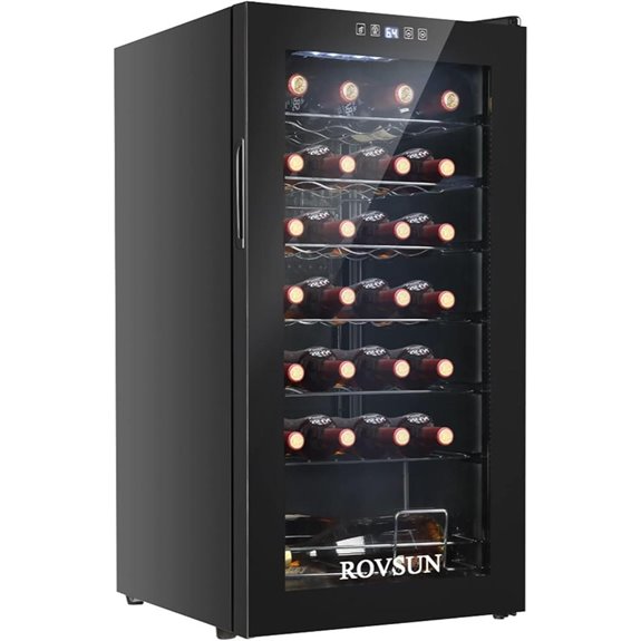ROVSUN 28-Bottle Wine Fridge with Digital Control