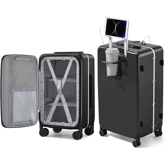 Hanke 28-Inch Hard Shell Luggage with Charger