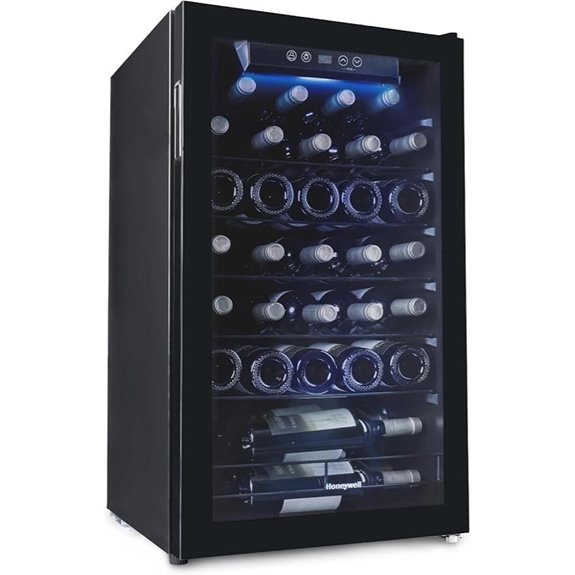 34 bottle freestanding wine cooler