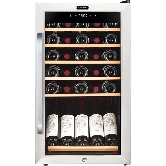 Whynter 34-Bottle Stainless Steel Wine Refrigerator