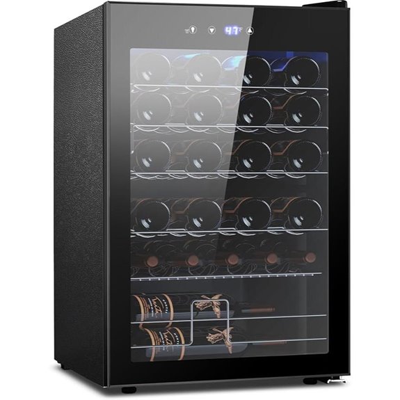 Wine Cooler Refrigerator 37 Bottle with Glass Door
