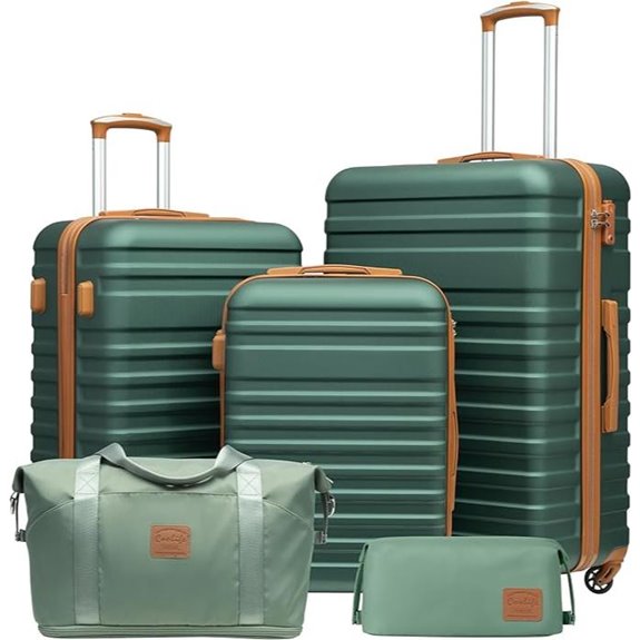 Coolife 3-Piece Hardside Luggage Set with TSA Lock