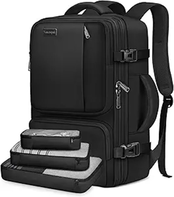 Vancropak 40L Travel Backpack with Packing Cubes