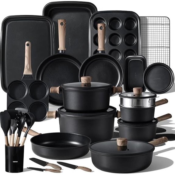 CAROTE 44-Piece Nonstick Cookware Set