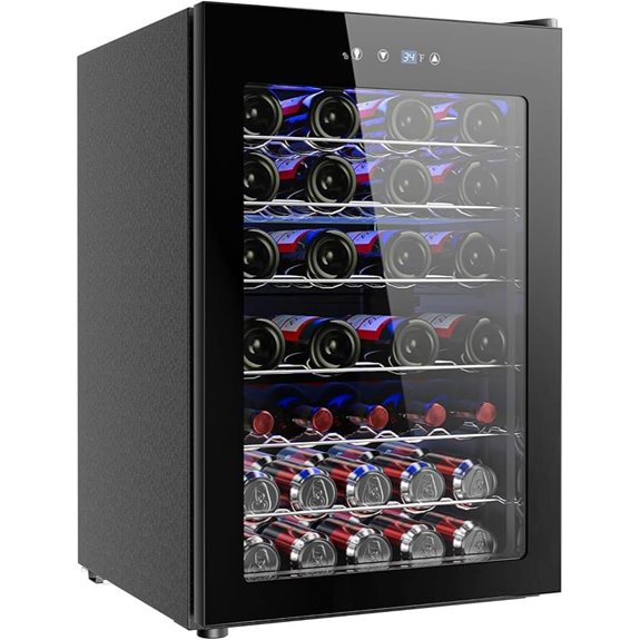 EUHOMY 45-Bottle Wine Cooler Refrigerator