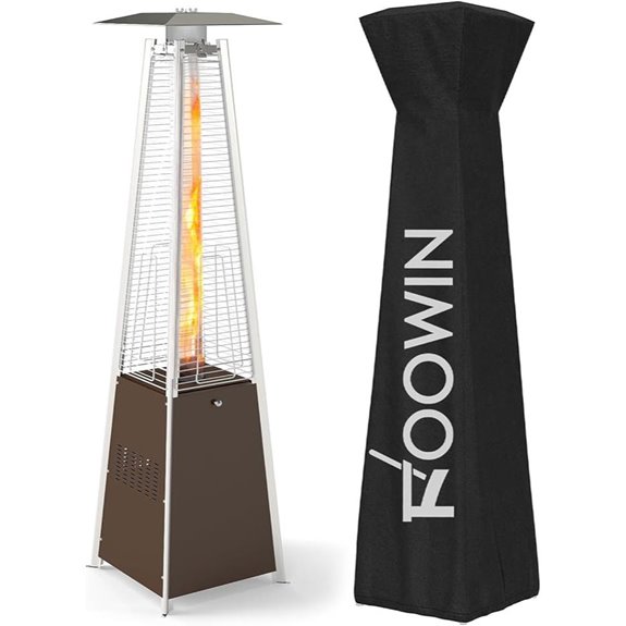 FOOWIN 48,000 BTU Propane Patio Heater with Cover