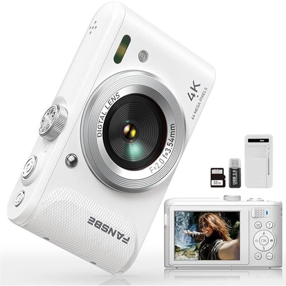 Compact 4K Digital Camera with Zoom and LCD