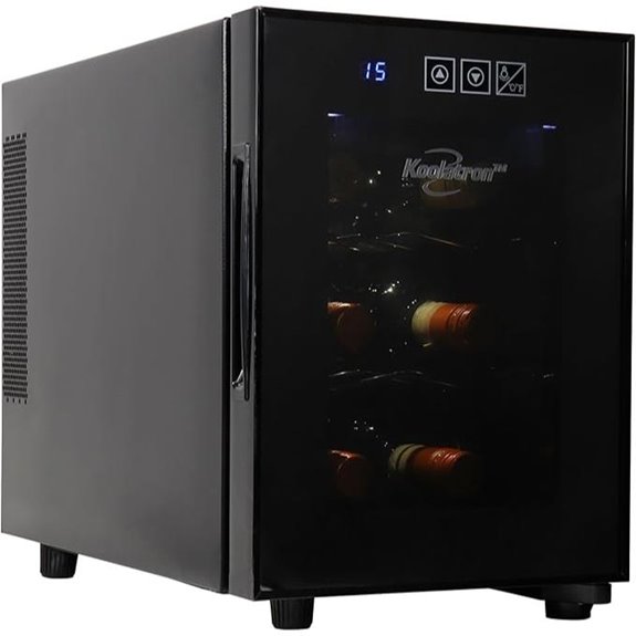 6 bottle glass door wine fridge
