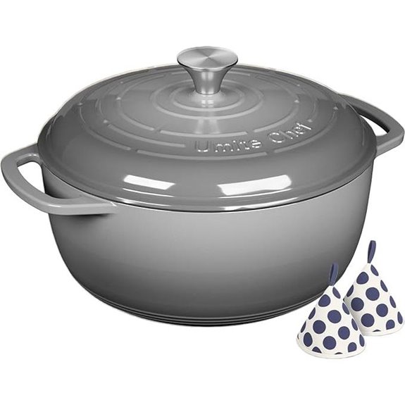 Umite Chef 6QT Enameled Cast Iron Dutch Oven