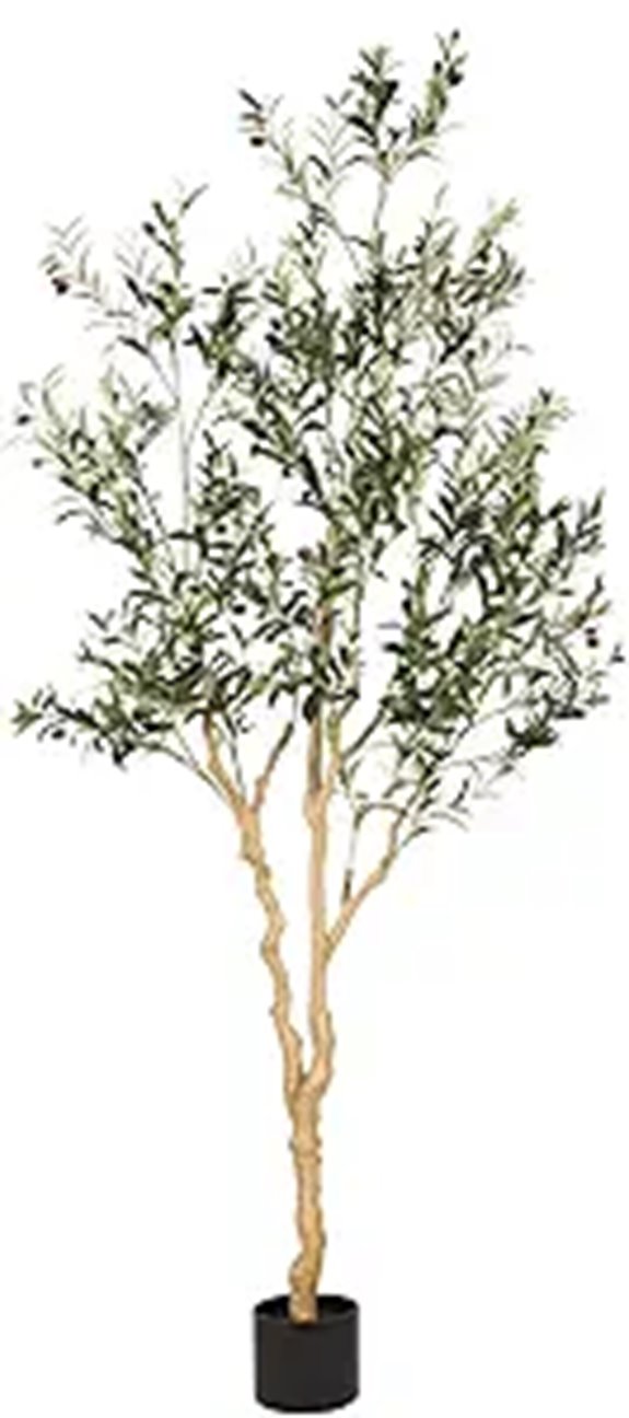 Realead 7ft Faux Olive Tree with Fruits
