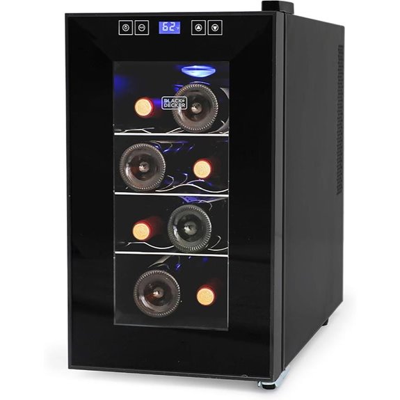 BLACK+DECKER BD60026 Wine Cellar with LED Display (8-Bottle Capacity)