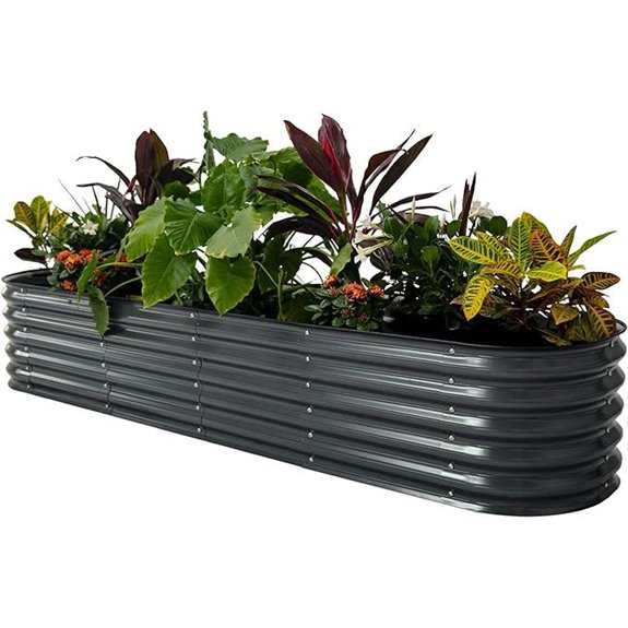 Vego Garden Raised Bed Kit 8ft x 2ft Gray