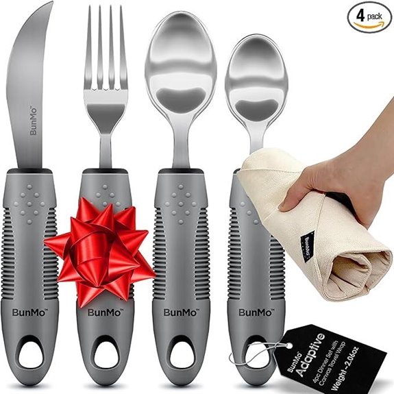 BUNMO Adaptive Utensils for Seniors and Disabled