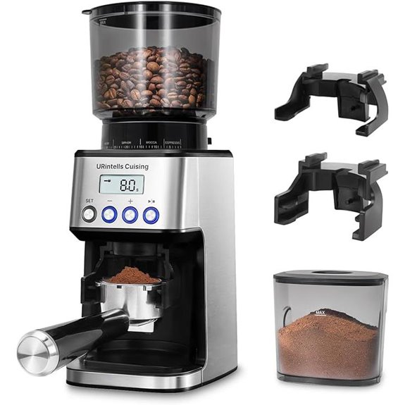 Burr Electric Coffee Grinder with 51 Settings and Timer