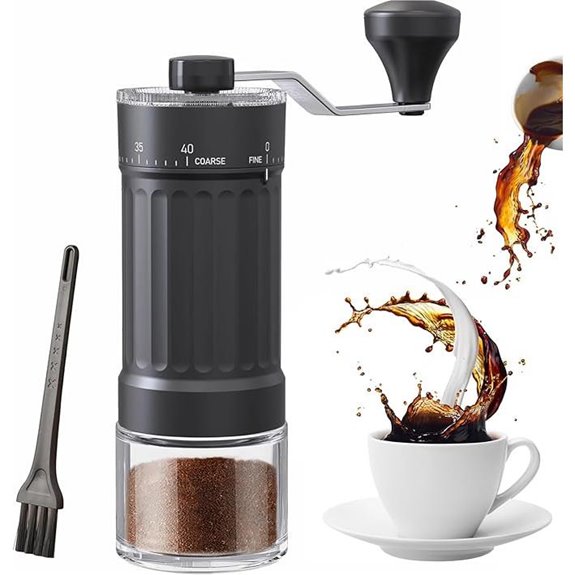 Manual Coffee Grinder with Adjustable Conical Burr