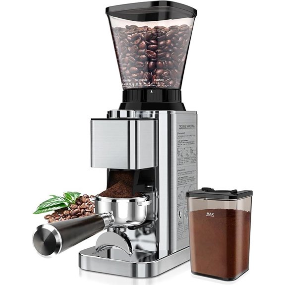 Electric Conical Burr Coffee Grinder with Adjustable Settings