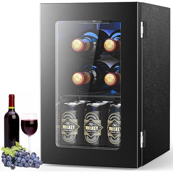 Wine Cooler for Cans Adjustable Digital Temperature