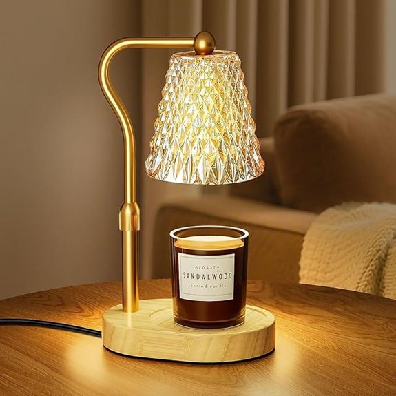 Dimmer Candle Warmer Lamp with Timer and Adjustable Height