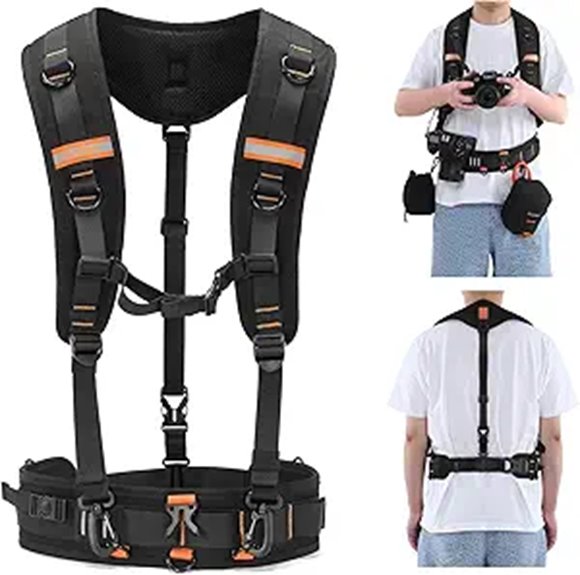Cwatcun Adjustable Camera Strap with Dual Shoulder & Waist
