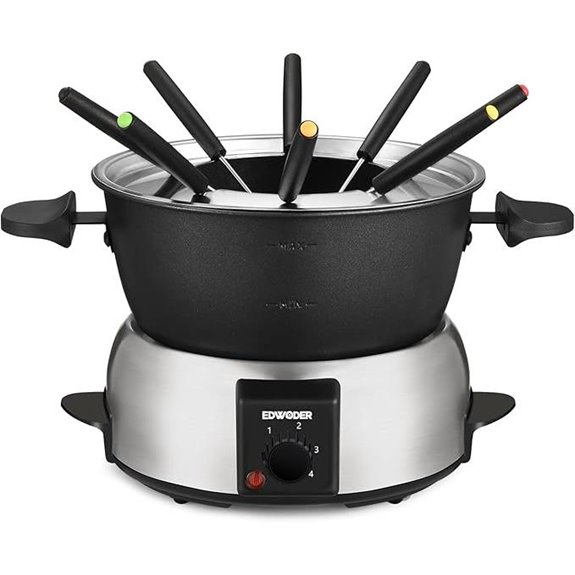 Electric Fondue Pot Set with Temperature Control