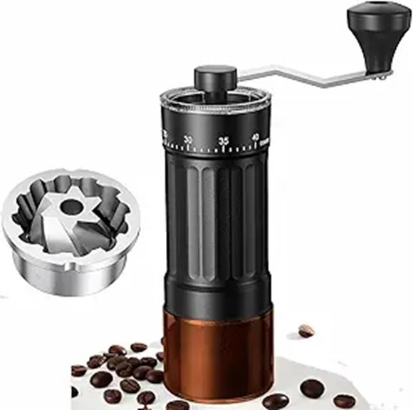 Portable Manual Coffee Grinder with Adjustable Settings