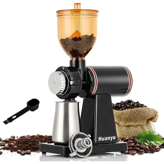 Huanyu Electric Coffee Grinder with Adjustable Settings
