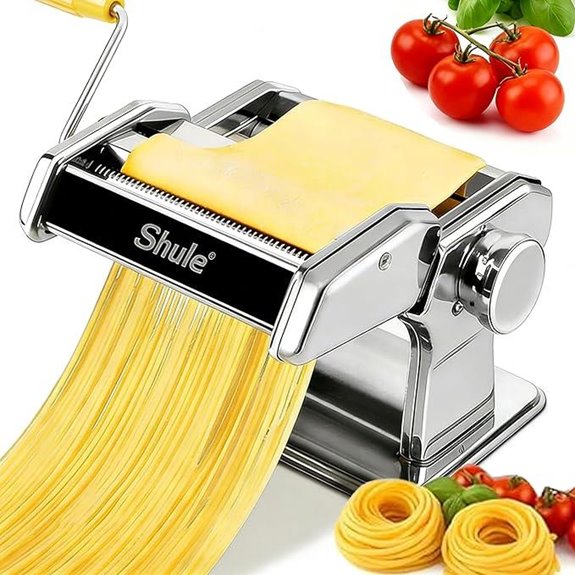 Stainless Steel Pasta Maker with Adjustable Thickness