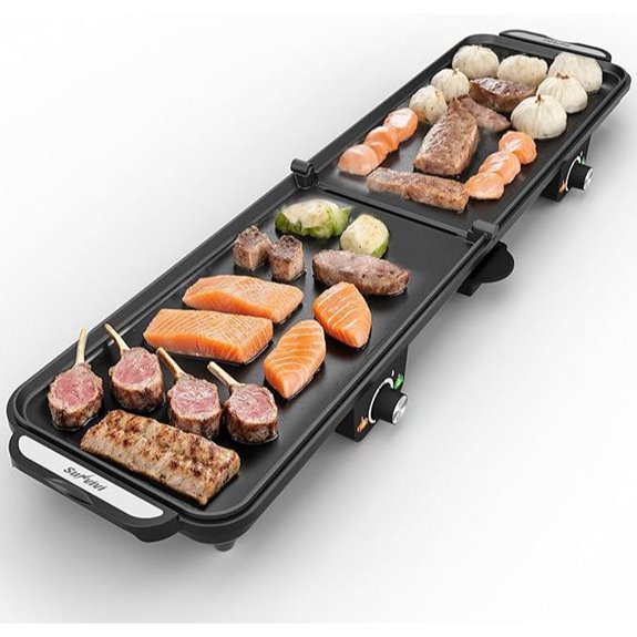Sunvivi Electric Flat Grill with Adjustable Temperature