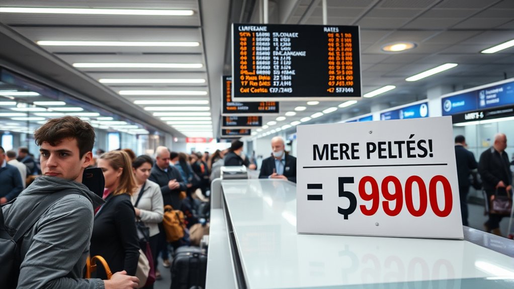 airport exchange fees are overpriced